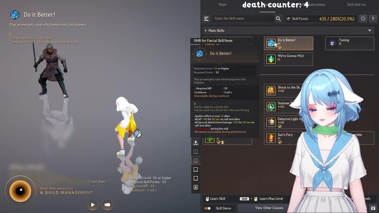 Shai's skill interface is displayed with the description of the 'Do it Better!' E buff ability on the right panel.