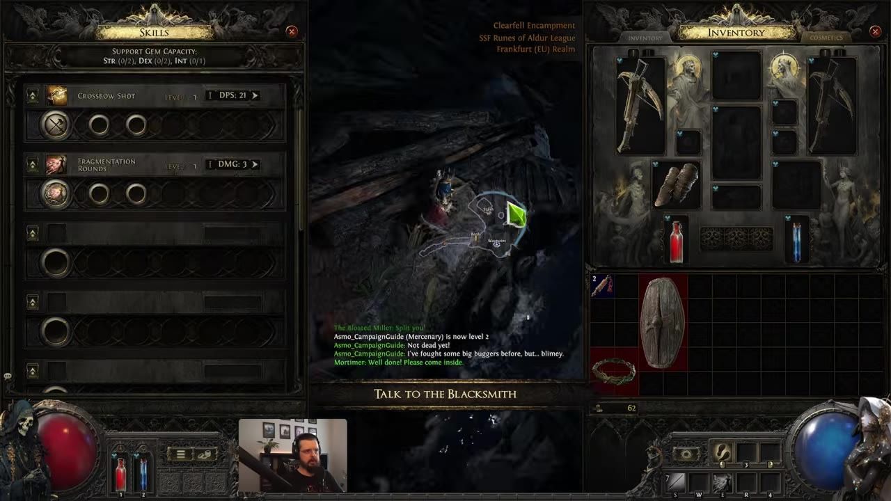 Inventory screen in a game showing various equipped items, including gloves.