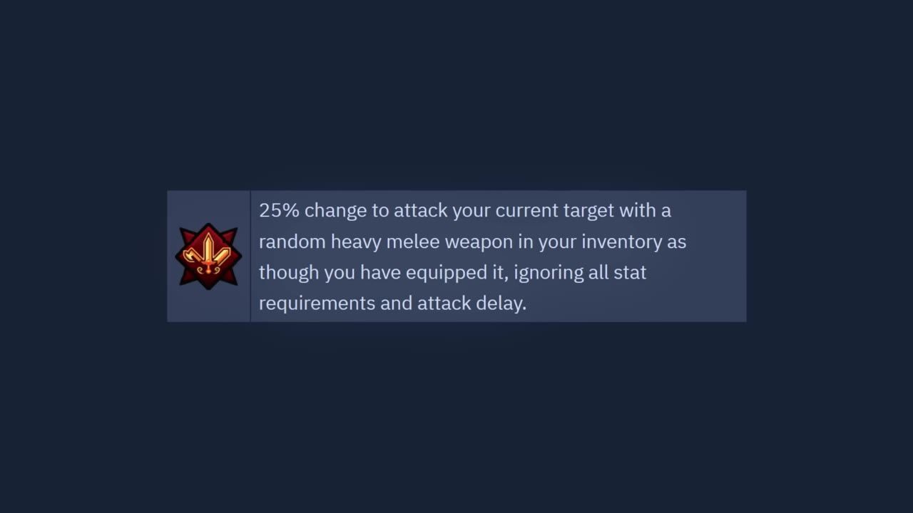 Description of a blind bag perk with its icon.