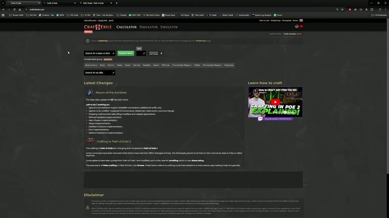 Item level and mods display.