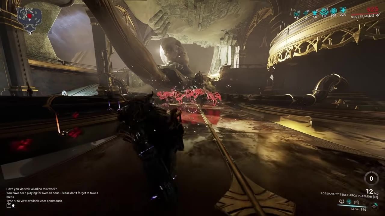 Scene showing grouped enemies influenced by an ability near a player-character in a dark-themed environment.