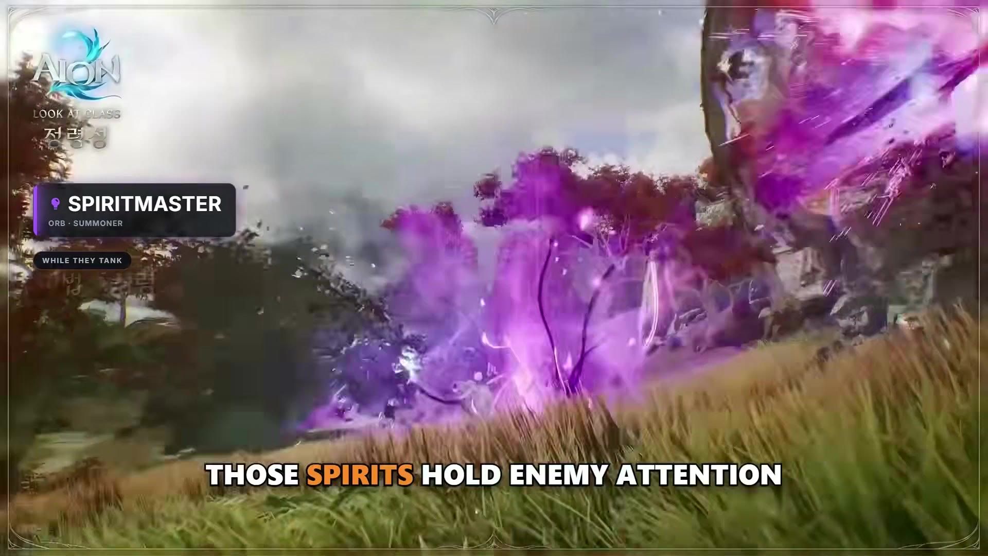Spiritmaster overlay reading While They Tank over a large purple spirit effect that holds enemy attention