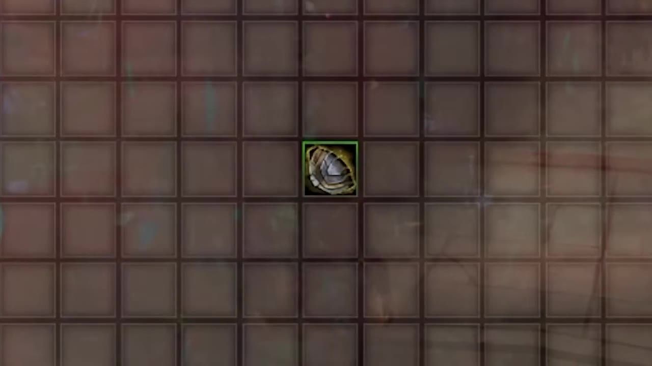 Game inventory grid displaying a highlighted item centered in one of the slots.