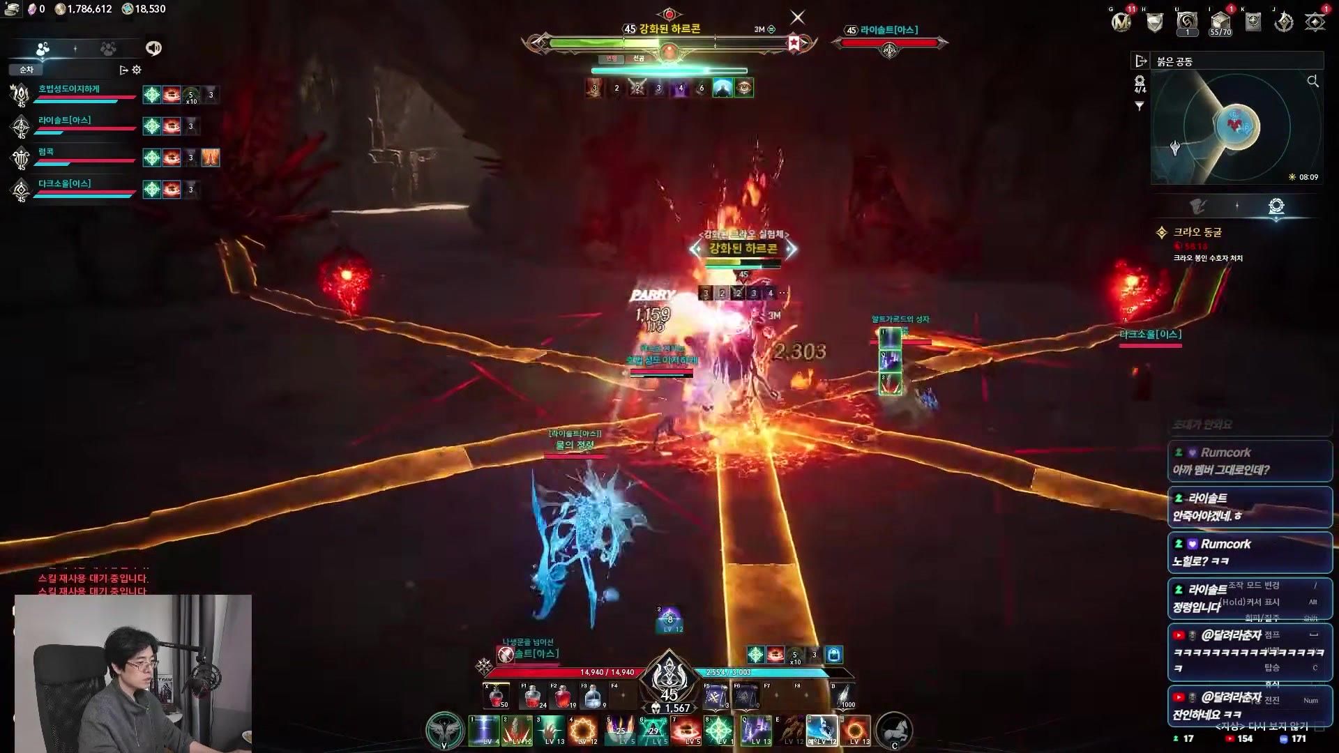 Aggro switching between party members during the tank-less mid-boss pull